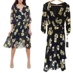 TOMMY HILFIGER Floral-print Chiffon Midi Dress 6